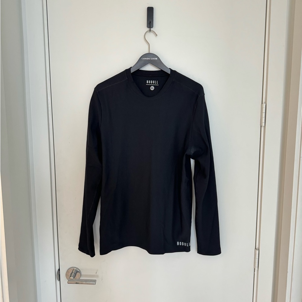 Men’s Nobull waffle knit sweater XL black